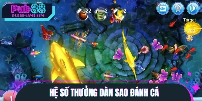 Danh sách hệ số thưởng có mặt trong trò chơi