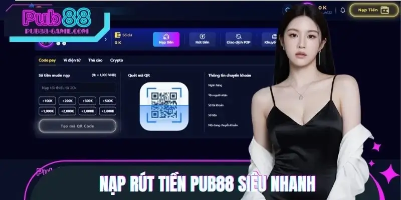Giao dịch nạp/rút tại PUB88 siêu nhanh, chỉ 1 - 3 phút Giao dịch nạp/rút tại PUB88 siêu nhanh, chỉ 1 - 3 phút